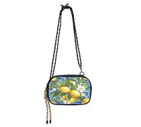 JUMBEAR Sac à bandoulière citrons et fleurs pour homme et femme, sac à main pour téléphone, portefeuille, pour femmes, filles, voyage, shopping, travail, usage quotidien
