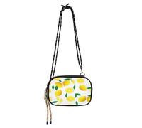 JUMBEAR Sac à bandoulière jaune citrons pour femmes et hommes, sac à main à bandoulière, sac à main pour téléphone, portefeuille pour femmes, filles, voyage, shopping, travail, usage quotidien