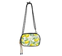 JUMBEAR Sac à bandoulière jaune citrons pour femmes et hommes, sac à main à bandoulière, sac à main pour téléphone, portefeuille pour femmes, filles, voyage, shopping, travail, usage quotidien