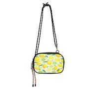 JUMBEAR Sac à bandoulière jaune citrons pour femmes et hommes, sac à main à bandoulière, sac à main pour téléphone, portefeuille pour femmes, filles, voyage, shopping, travail, usage quotidien