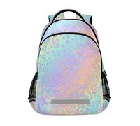 JUMBEAR Sac à dos holographique léopard durable et imperméable pour l'école, le voyage, l'ordinateur portable, les enfants avec bande réfléchissante pour garçons et filles, a, 11.6 X 6.9 X 16.7in
