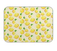 JUMBEAR Tapis égouttoir à vaisselle jaune citron pour comptoir de cuisine, ultra absorbant, réversible, en microfibre, résistant à la chaleur, 45,7 x 61 cm