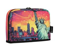 JUMBEAR Trousse à crayons Statue de la Liberté - Grande capacité - Pochette pour papeterie, bureau, maquillage - Avec fermeture éclair - Pour l'école, le bureau, les voyages