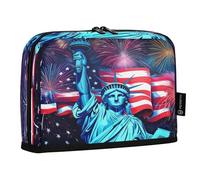 JUMBEAR Trousse à crayons Statue de la Liberté - Grande capacité - Pochette pour papeterie, bureau, maquillage - Avec fermeture éclair - Pour l'école, le bureau, les voyages