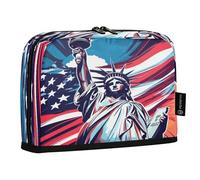 JUMBEAR Trousse à crayons Statue de la Liberté - Grande capacité - Pochette pour papeterie, bureau, maquillage - Avec fermeture éclair - Pour l'école, le bureau, les voyages