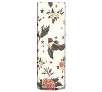 JUMBEAR Vase vintage avec oiseaux volants pour fleurs - Vase transparent rustique pour maison de ferme moderne, idéal pour étagère, table et entrée