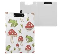 JUMBEAR Wild Mushrooms Porte-bloc A4 avec double pinces, planche à clip pliable avec couverture, organiseur personnel léger adapté pour hôpital, bureau, école, affaires, salle de classe