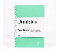 Jumble & Co Convo Agenda semainier à spirales 2023 A5 Sour Grape Teal - Agenda hebdomadaire avec pages pointillées