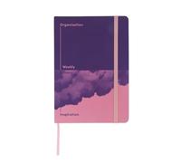 Jumble & Co Dates & Dreams Agenda semainier non daté Format A5 - Organisation et inspiration - Papier 100% recyclé - Violet/rose, JIPBKP-563