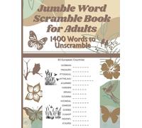 Jumble Word Scramble Book for Adults: 1400 Words to Unscramble with Solutions to Challenge Yourself