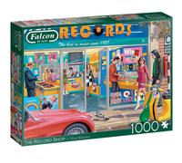 Jumbo 1110500245 The Record Shop-1000 stukjes Puzzel Puzzle, blau/lila