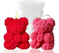Jumbo 3d Silicone Bear Molds Diy Molds Female Gifts Birthday Gifts Epoxy Resin Soap Molds Plaster Molds Scented Candles Hold Flower Bear