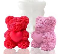 Jumbo 3d Silicone Moulds For Bears,Candle Silicone Mould For Diy,Female Gifts,Birthday Gifts,Epoxy Resin,Soap Molds,Plaster Moulds,Scented Candles
