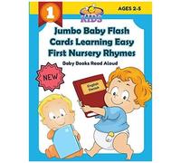 Jumbo Baby Flash Cards Learning Easy First Nursery Rhymes Baby Books Read Aloud English Danish: 100+ Colorful Picture Flashcards Games Rhyming Words Cards For Preschoolers, Toddlers, Kindergarten, Hom