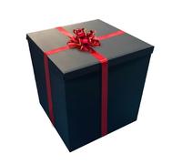 Jumbo Boîte cadeau géante en carton blanc avec couvercle, pour surprise d'anniversaire, annonce de grossesse, révélation du sexe, cadeaux de Noël et autres célébrations (géante, 73,7 x 73,7 x 73,7 cm,