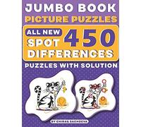 Jumbo Book Picture Puzzles : All New - Spot 450 Differences! Brain Games : How Many Differences Can You Find?: Activity Book