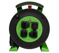 Jumbo Enrouleur de câble, 2.0, 40 m, H07RN-F 3G1,5 mm², noir, 4 prises avec contact de protection