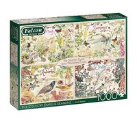 Jumbo, Falcon de Luxe Country Diary 4 Seasons Puzzles pour Adultes 1000 pièces