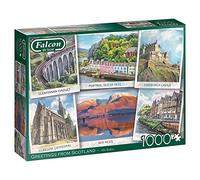 Jumbo, Falcon de Luxe - Greetings from Scotland, Puzzles pour Adultes, 1000 pièces