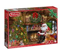 Jumbo, Falcon de Luxe - Puzzle Père Noël près du Sapin de Noël, pour Adultes, 500 pièces