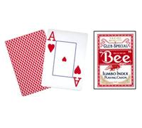 Jumbo Index BEE Dos Rouge (Jeu de 54 Cartes - Format Poker)