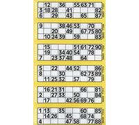 Jumbo Marque Bingo Simple Billets, 6 à Vue Page, Jaune