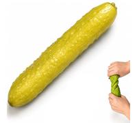 Jumbo Pickle Squishy, Big Pickle Squeeze Toy, Soft Slow Rising Squishies Cucumber Fidget Gadget, Stress Relief Ball for Adults Kids Desk Gift Basket Prize, Novelty Food Shape (Giant Pickle)
