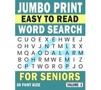 Jumbo Print Easy to Read Word Search for Seniors: Volume 3: 30 Point Large-Print Puzzles for Low-Vision & Visually Impaired Readers