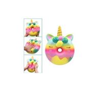 Jumbo rainbow donut stress reliever parfumé super slow rising kids squeeze toy multicolore Multicolore G