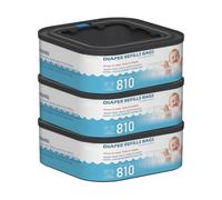 Jumbo Square Recharges pour sacs jetables compatibles avec les seaux Diaper Genie Compact, Select et Classic, peut contenir jusqu'à 810 couches de taille nouveau-né par recharge, lot de 3