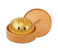 Jumbo Squeeze Toy with Steamer Box, Glitter Dumpling Squeeze Box | Cute Food Slow Rising Stress Toys, for Men Women Adults Kids Classroom Home Offices Travel Study Work Party Birthday