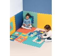 LUDI - Dalles épaisses en Mousse - Tapis de Sol Géant pour bébé - Puzzle aux Motifs géométriques et Animaux - Dès 10 Mois