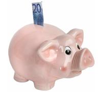 Jumbo Tirelire XXL émaillée - Grande tirelire pour pièces et billets - Cadeau décoratif - Économisez avec style - Robuste et antidérapante - En céramique - 24 x 16,5 cm