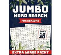 Jumbo Word Search for Seniors: Extra Large Print Puzzle Book for Seniors Including 102 Puzzles For Daily Relaxation | Anti-Eye Strain | (Word Search Puzzle Books for Adults)