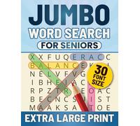 Jumbo Word Search For Seniors: Extra Large Print Word Search Book | 50 Fun Puzzles in BIG Letters for Brain Training, Stress Relief and Cognitive Stimulation