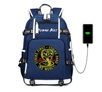 JUMBOZ Animé Sac à Dos pour D'école Co.Bra Kai, Imprimé Sacs à Dos pour Ordinateur Portable, Cartable Scolaires Léger pour Garcon Fille Adolescents-E||47X30X15CM