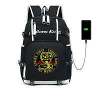 JUMBOZ Animé Sac à Dos pour D'école Co.Bra Kai, Imprimé Sacs à Dos pour Ordinateur Portable, Cartable Scolaires Léger pour Garcon Fille Adolescents-B||47X30X15CM