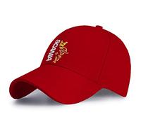 JUMBOZ Casquette Homme de Baseball Classic Cap avec Impression SC.an.IA, Chapeau de Baseball Eté Casquette de Sport Anti UV, Casquettes Visiere Sport Baseball de Course-Red||1 Piece