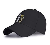 JUMBOZ Casquette Homme de Baseball Classic Cap avec Impression SC.an.IA, Chapeau de Baseball Eté Casquette de Sport Anti UV, Casquettes Visiere Sport Baseball de Course-Black||1 Piece