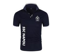 JUMBOZ Po.lo Homme Manches Courtes SS.C Na.Poli Po.lo T-Shirt All-Match Respirant, Haut évacuant l'humidité pour Jogging Motion Fitness-Navy Blue||L