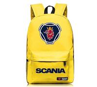 JUMBOZ Sac à Dos Étudiants SC.an.IA, Sac D'école Grande Capacité avec Bandoulière Réglable, Léger Cartable pour Adolescents Hommes Femmes-Yellow 1||45x31x13cm