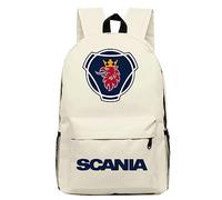 JUMBOZ Sac à Dos Étudiants SC.an.IA, Sac D'école Grande Capacité avec Bandoulière Réglable, Léger Cartable pour Adolescents Hommes Femmes-Beige 2||45x31x13cm
