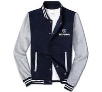 JUMBOZ Veste Homme Collège SC.an.IA, Blouson Bomber Casual Moderne, Veste Ete Homme Printemps Automne, Bombers Homme avec Poche -L||Multicolor 2