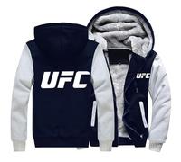 JUMBOZ Veste Running Homme U.F.C, Manteaux Blouson Polaire Épais avec Zippé, Sweats Décontractée Mode pour Outdoor-Blue B||5XL