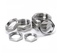 JUMELA Écrou Hexagonal M8 M10 M12 M14 M16 M18 M20 M22 M24 M25 M27 M30 Pas 1 1.5mm métrique Femelle 304 en Acier Inoxydable, raccord de Tuyau à écrou Hexagonal 5 pièces(M32x1.5mm(S38 H6))