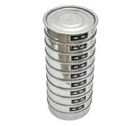 JUMELA Ensemble de Tamis de Laboratoire d'échantillonnage Standard de Test d'inspection Dia. 20cm 304 Acier Inoxydable Filtre Maille Ouverture 0.075-2mm 10-200 Maille 1set(11pcs)
