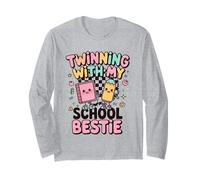 Jumelage avec ma Meilleure Amie d'école, Mignonne Amie Assortie, Twin Day Manche Longue