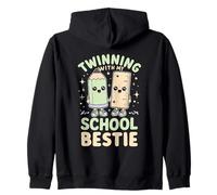 Jumelage avec ma Meilleure Amie d'école, Mignonne Amie Assortie, Twin Day Sweat à Capuche