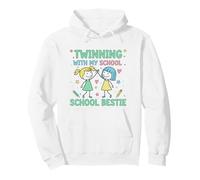 Jumelage avec ma Meilleure Amie d'école, Mignonne Amie Assortie, Twin Day Sweat à Capuche