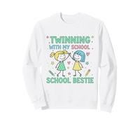Jumelage avec ma Meilleure Amie d'école, Mignonne Amie Assortie, Twin Day Sweatshirt